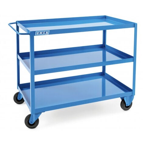 CARRELLO PORTA ATTREZZI PORTA UTENSILI GIGANTE 3 RIPIANI PORTATA MAX 180KG OMCN