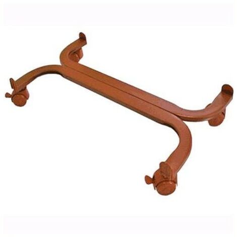 Portavaso rettangolare in acciaio colore cotto - mm.590x330