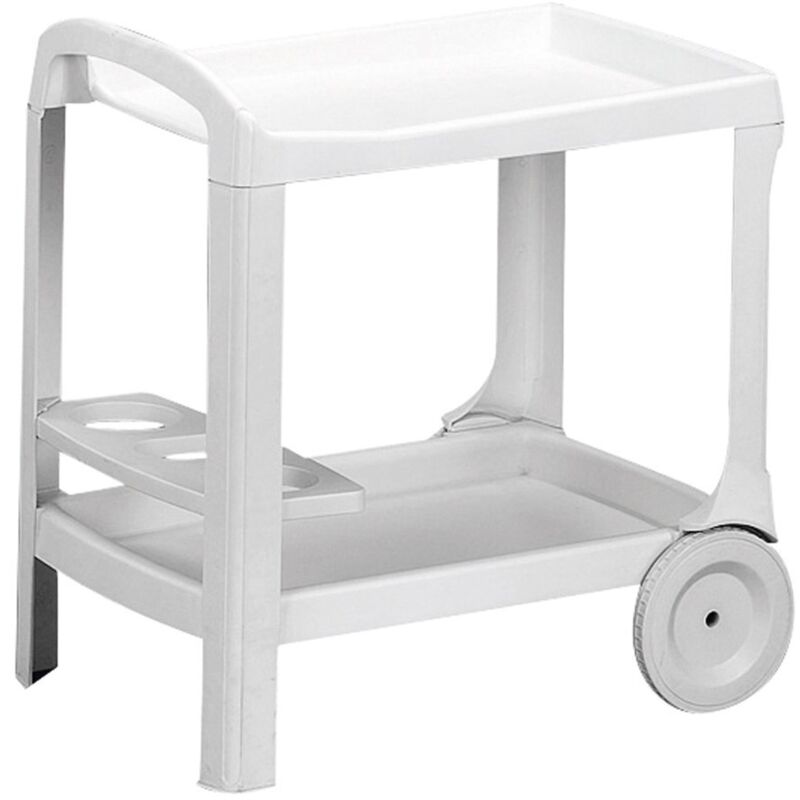 Carrello In Resina Per Bibite Astro Bianco Progarden