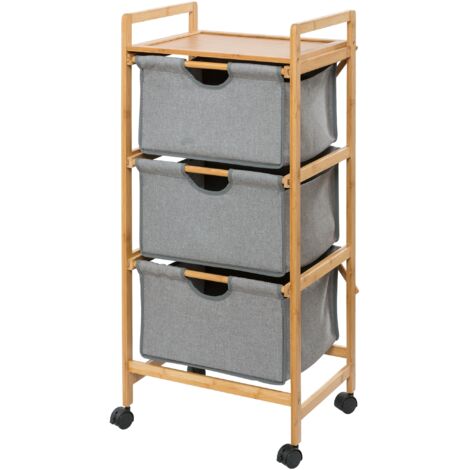 Carrello portabiancheria Bahari Bambù marrone