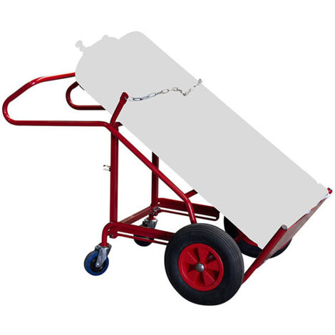 Carrello portabottiglie inclinabile - 2 bottiglie grandi - ruote pneumatiche - 810007958