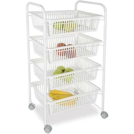 CARRELLO PORTAFRUTTA PLASTICA TIDY TORTORA - Big House Shop