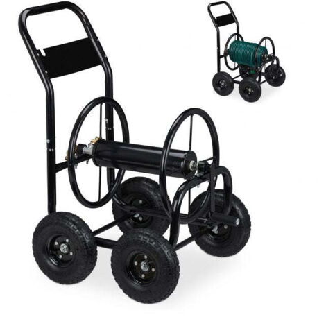 Carrello portagomma in metallo nero