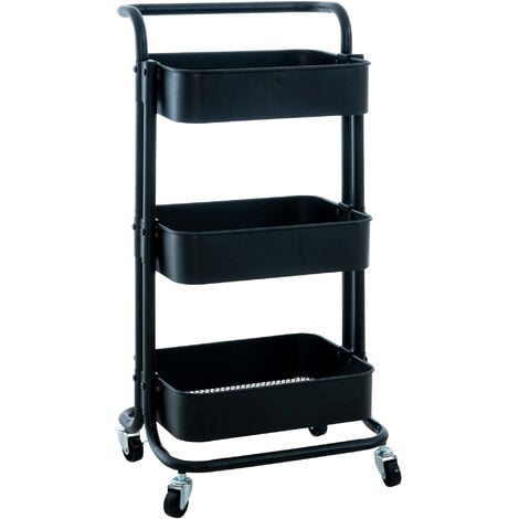 Carrello portaoggetti Mailo nero