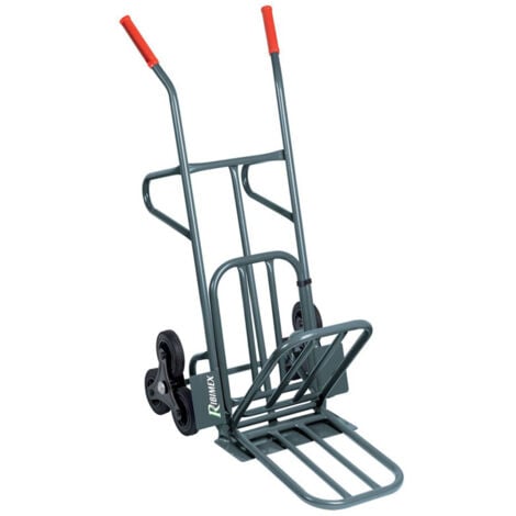 RIBITECH CARRELLO PORTAPACCHI 6 RUOTE PER SCALE PORTACASSE CON PEDANA PIEGHEVOLE 250 KG UTENSILERIA ORDINE