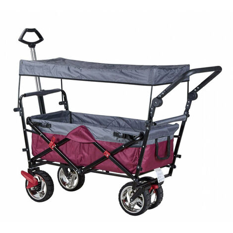 Carrello Portattrezzi da Giardino in Metallo con Tettuccio Baltic 135x54x103 cm in Acciaio