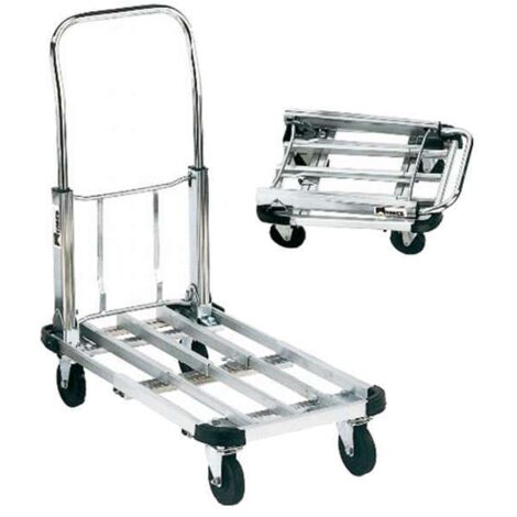 Carrello Portatutto A 4 Ruote Pieghevole Allum./Acciaio Portata Kg.150