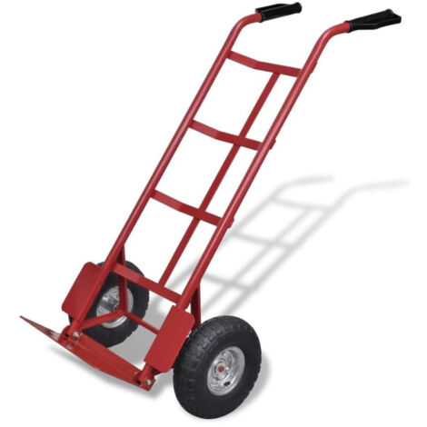 Carrello portatutto in acciaio verniciato portata 200 kg ruote pneumatiche 260x85 mm antinfortunistico forte e robusto