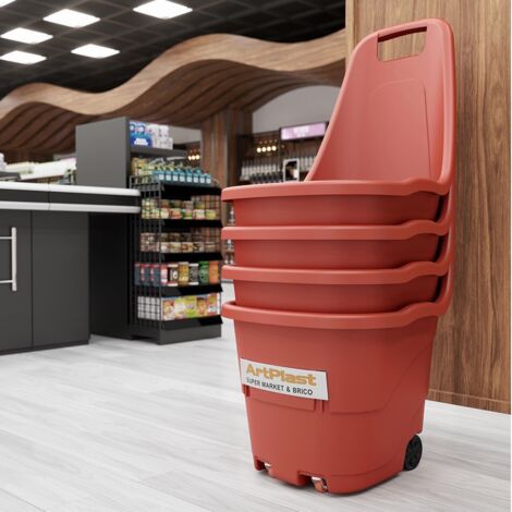 Carrello portatutto in resina a 4 ruote