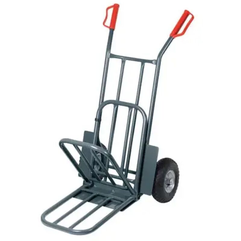 Carrello c/pedana pieghevole Ribimex 250kg grigio