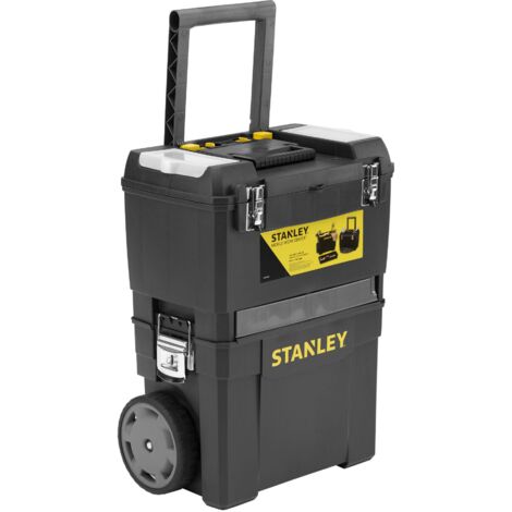 Carrello portautensili 3 in 1 in carbonio - Cassetta portautensili - Magazzino elettrico - Giostra rotante - STANLEY, 1-93-968