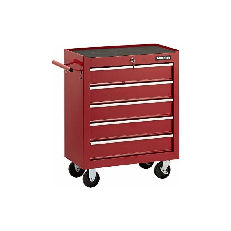 Image of Bricoshop24 - carrello portautensili 5 cassetti cm 77X33X69H con ruote