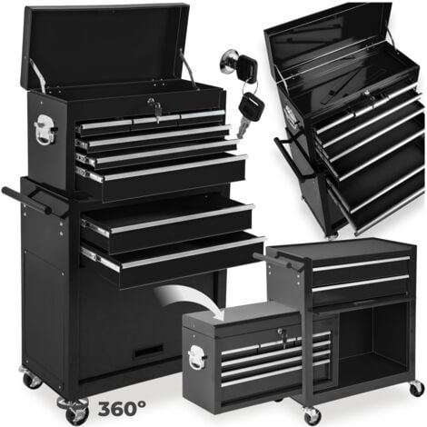 TECTAKE Carrello portautensili con 10 scomparti