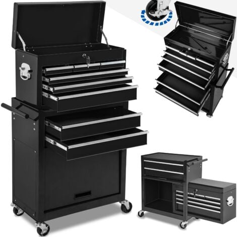 Carrello portautensili con 10 scomparti - carrello porta attrezzi, carrello attrezzi, carrello officina
