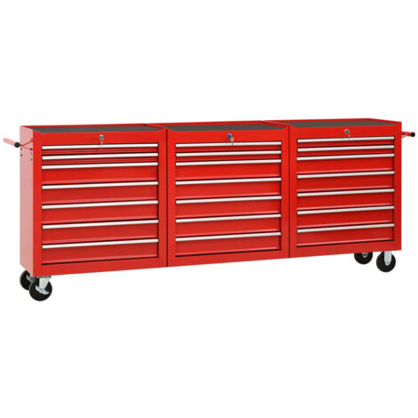 Würth XXL carrello attrezzi WE 120 cm incl. tappetino in gomma carrello da  offic