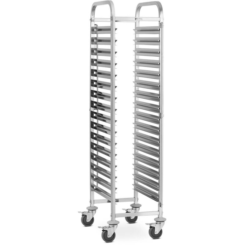 Carrello Mobile Per Contenitori Professionale In Acciaio Inox 4Ruote Gomma Nuovo