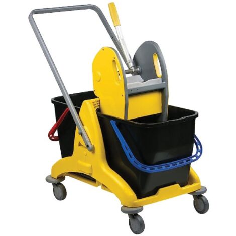 Carrello professionale per lavapavimenti con doppia vasca da 50 lt