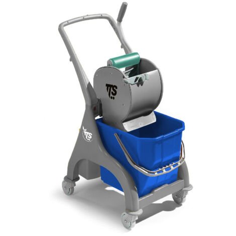 Carrello professionale per le pulizie Nick grigio 25lt con strizzatore Dry e maniglia a U