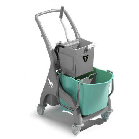 Carrello professionale per le pulizie Nick grigio 28 lt con strizzatore O-Key e maniglia U