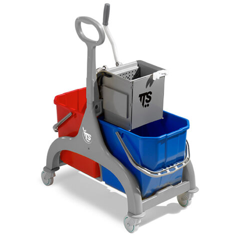 Carrello professionale per le pulizie Nick grigio doppio da 30 Lt.