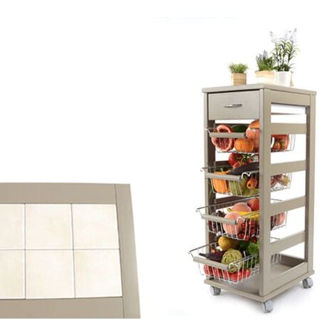 POPSPARK carrellino salvaspazio cucina,carrello cucina ruote,carrellino  salvaspazio,3 Ripiani Cucina Scaffale