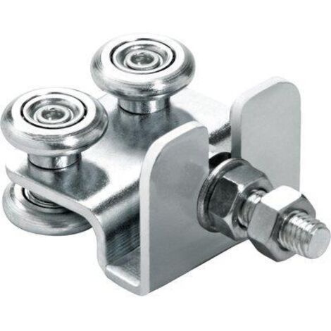 CARRELLO SCORREVOLE 40 COMUNELLO - ZINCATO 4 RUOTE D.MM 24- 2 pezzi
