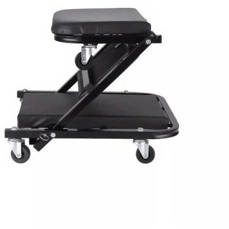 Carrello Sgabello Pieghevole 2 In 1 Fino A 150 Kg Carrellino Per Officine Garage