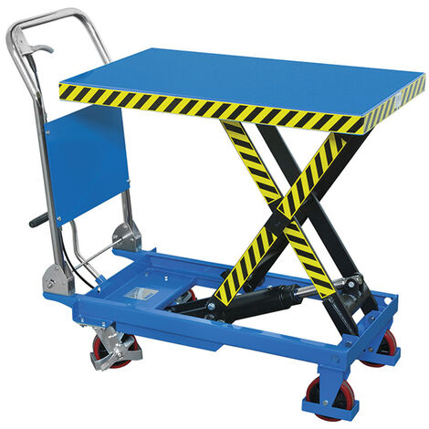 Carrello sollevatore idraulico da 300 Kg pedana regolabile FERVI 0075