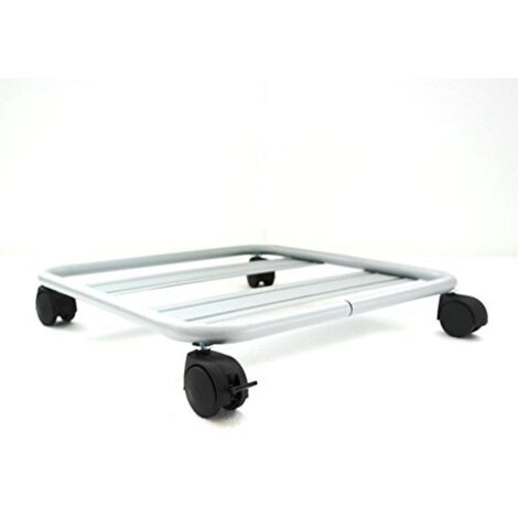 Carrello sottovaso quadrato con ruote cm. 37 ALLUMINIO