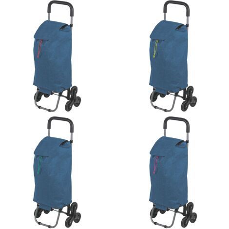 CARRELLO SPESA JEANS 6 RUOTE 4 COLORI ASSORTITI