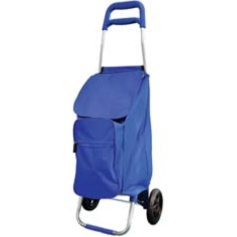 2x Carrello Portaspesa Pieghevole, Manico Telescopico, 2 Ruote Gomma,fino a  35 kg, Trolley Spesa, Alluminio, Blu