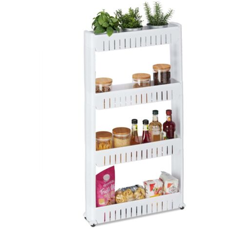 Carrello stretto con 4 ripiani