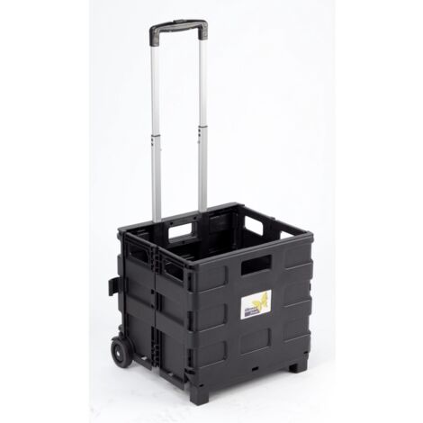 carrello trasporto con cassa pieghevole portata 25 kg essenza 38x33x87 cm