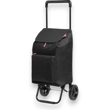 Carrello trolley portaspesa 42 lt leggero con struttura in acciaio e sacca impermeabile con doppia tasca zip Gimi Argo