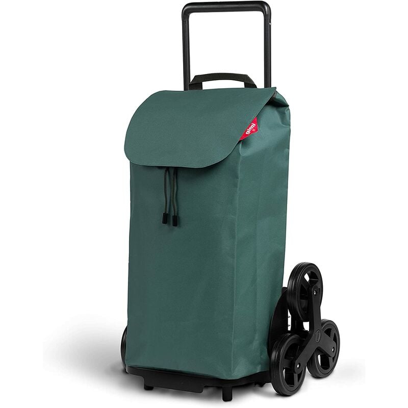 Gimi - Carrello trolley portaspesa a tre ruote saliscale Green