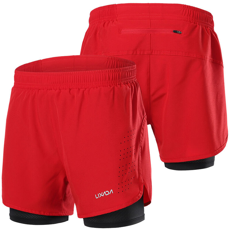 

Pantalones cortos para correr 2 en 1 para hombre de pantalones cortos para correr, de secado rapido, transpirables, para entrenamiento activo, para