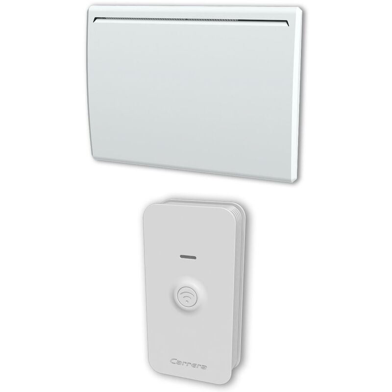 Carrera - Radiateur électrique lcd céramique blanc 1000W uno connecté
