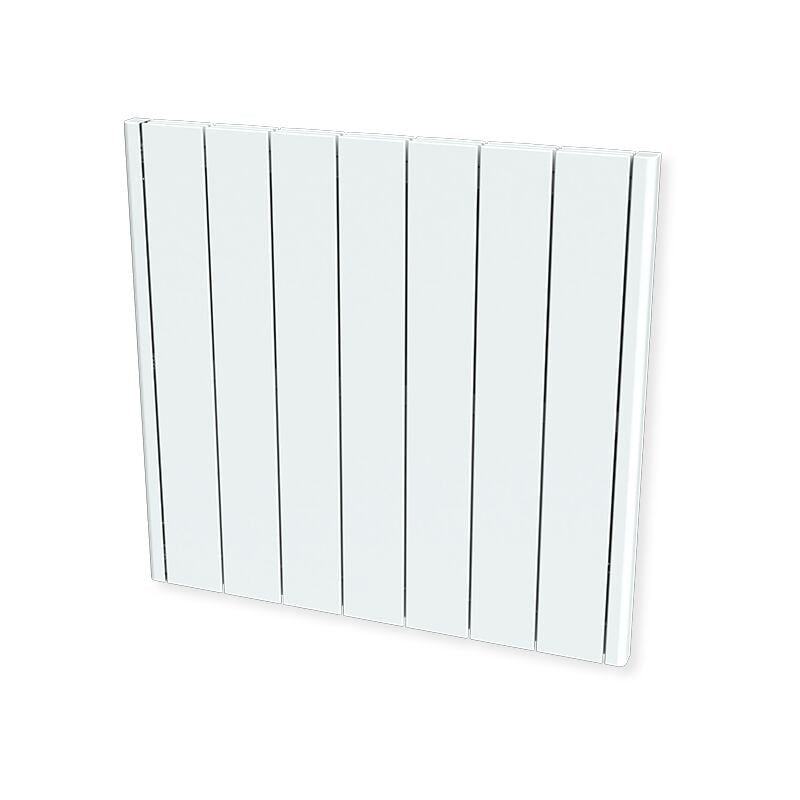 Radiateur à inertie CARRERA - 1500W - Pierre naturelle - Horizontal et plat - Blanc