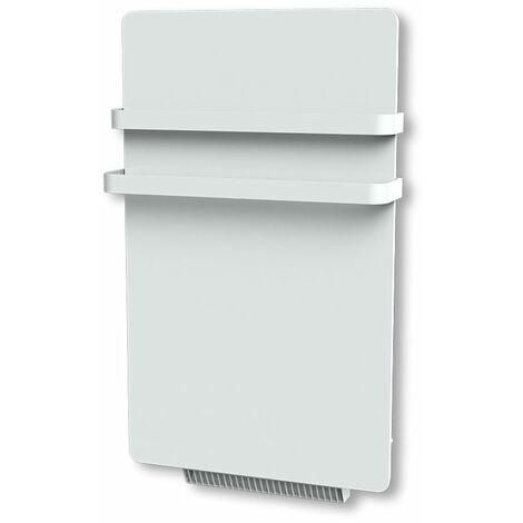 Carrera radiateur seche-serviette 500W Verre LCD + soufflerie 900W (1400W) - Blanc