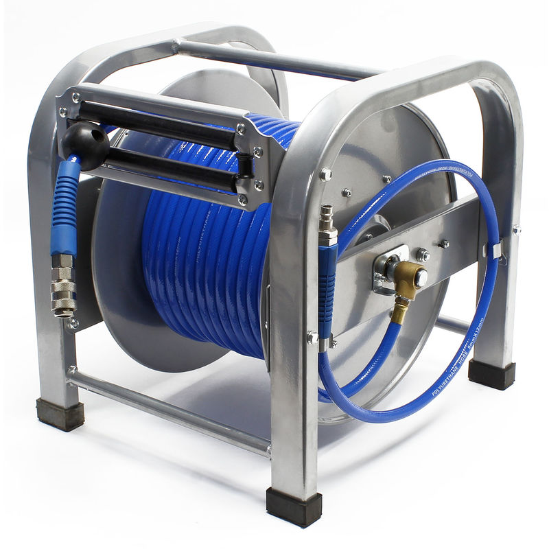 Carrete automático de manguera de aire comprimido 30m 12bar 12,91mm