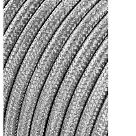 Carrete cable cordón tubular h03vv-f 2 x 0,75 mm² plata, 25 m