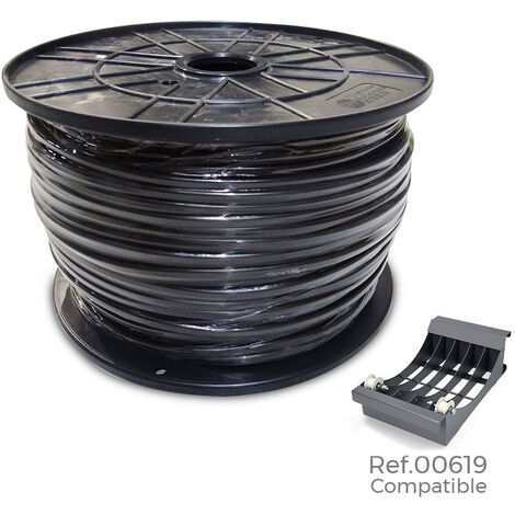 CARRETE CABLE MANGUERA ACRILICA 1KV NEGRA 3x1mm 300m (BOBINA GRANDE Ø400x200mm)