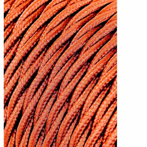 Carrete cable textil trenzado h03vv-f 2 x 0,75 mm² marrón, 25 m