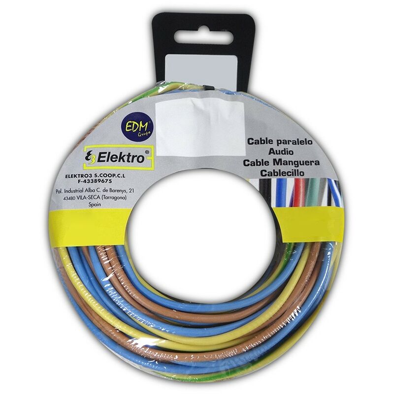 

Edm - Carrete Cablecillo 1,5Mm 3 Cables (Az-M-T) 20M Xcolor 60M