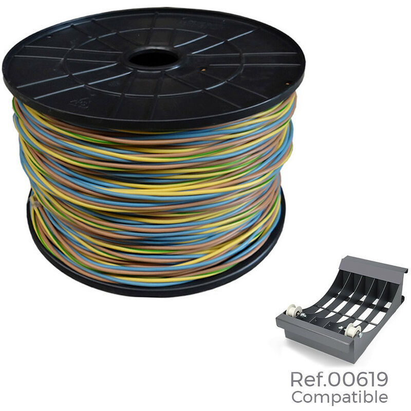 

Neoferr - CARRETE CABLECILLO 3 CABLES1,5MM 400MTS DE CADA CABLE, TOTAL 1200MTS (AZUL, MARRON Y TIERRA) (BOBINA GRANDE Ã400x200MM)..