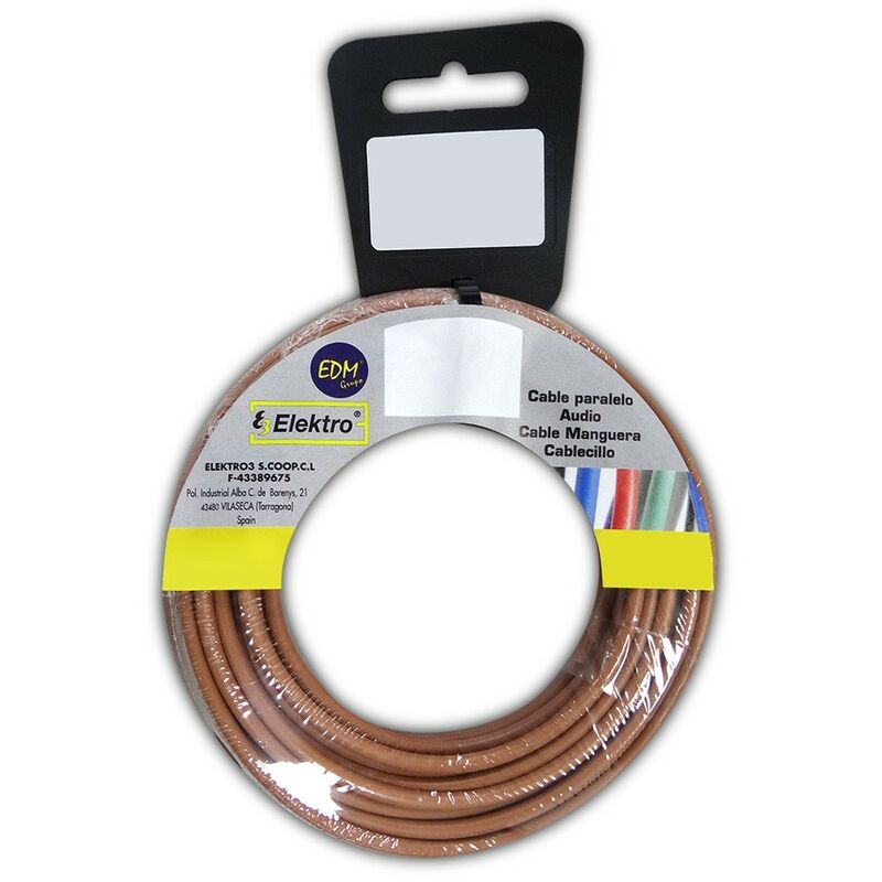 

Edm - Carrete Cablecillo Flexible 2,5Mm Marron 15M Libre-Halogeno