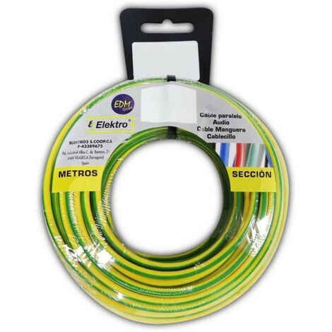 Carrete Cablecillo Flexible 4mm BiColor Libre de Halógenos 15m