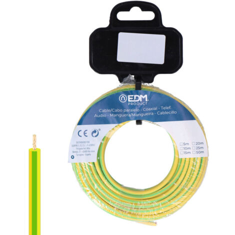 Carrete cablecillo h07z1-k 4,00 mm² bicolor, 5 m