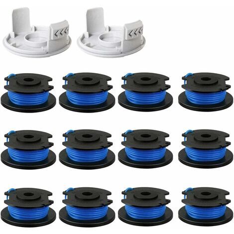 Carrete de hilo de repuesto Ineasicer para desbrozadora Ryobi One+ AC14RL3A de 18 V, 24 V y 40 V, carrete de repuesto de 1,65 mm para desbrozadora, 3,35 m