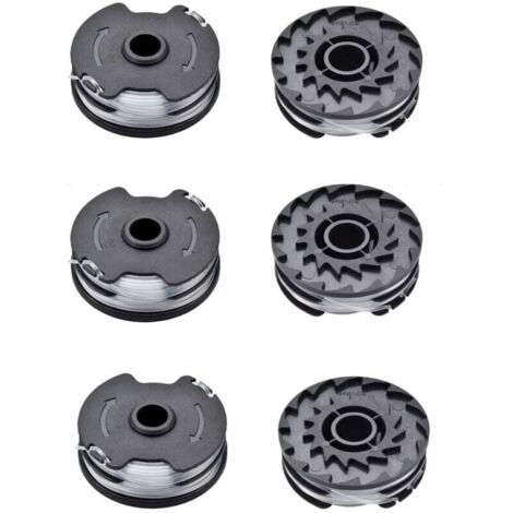 Carrete de hilo para Parkside PRTA 20-Li A1 / B2 / C3 Carretes de hilo de repuesto para desbrozadoras inalámbricas LIDL Parkside PRTA 20-Li A1 / B2 / C3, PRT 300 A1, PRT 550 A1 / A3 (6 piezas)